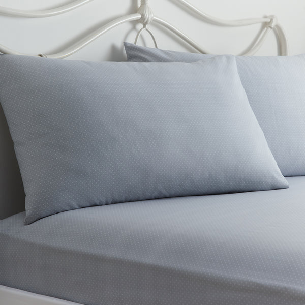 D&D Kristen Fitted Bed Sheet Set (28cm) - Grey - Williamsons Factory Shop