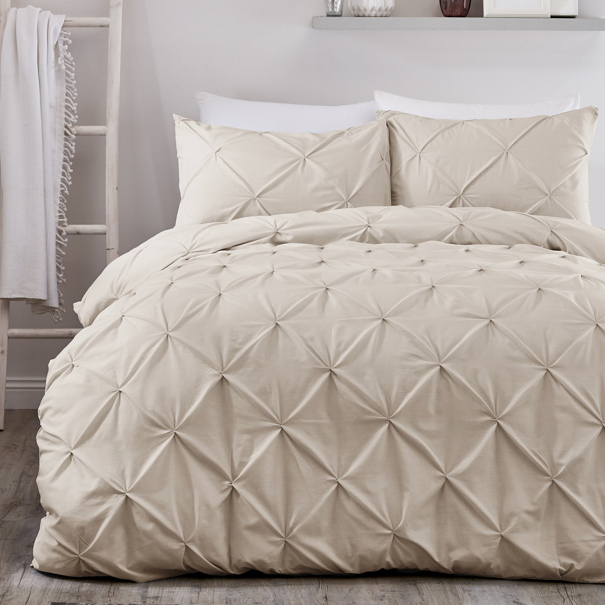 Serene Lara Duvet Cover Set - Natural