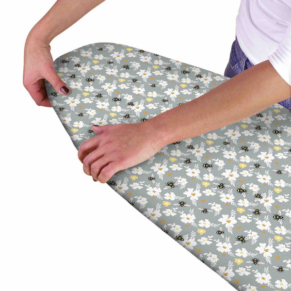 Grey Bees Ironing Board Cover