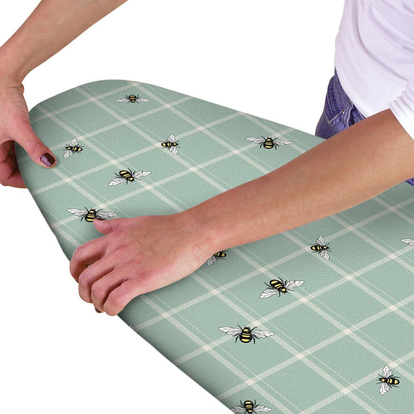 Bees Check Ironing Board Cover - Williamsons Factory Shop