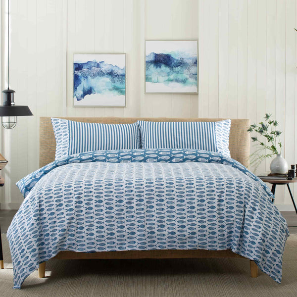 Lobster Creek Small Fish Duvet Cover Set - Williamsons Factory Shop