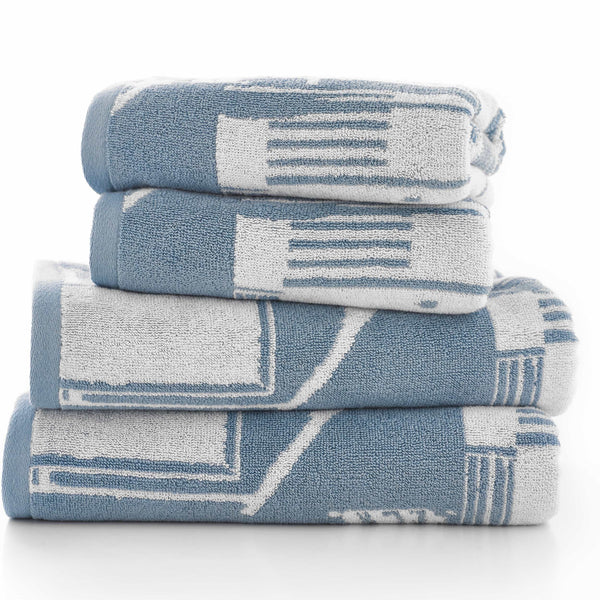 Lobster Creek Kings Parade Towel - Chambray Blue - Williamsons Factory Shop
