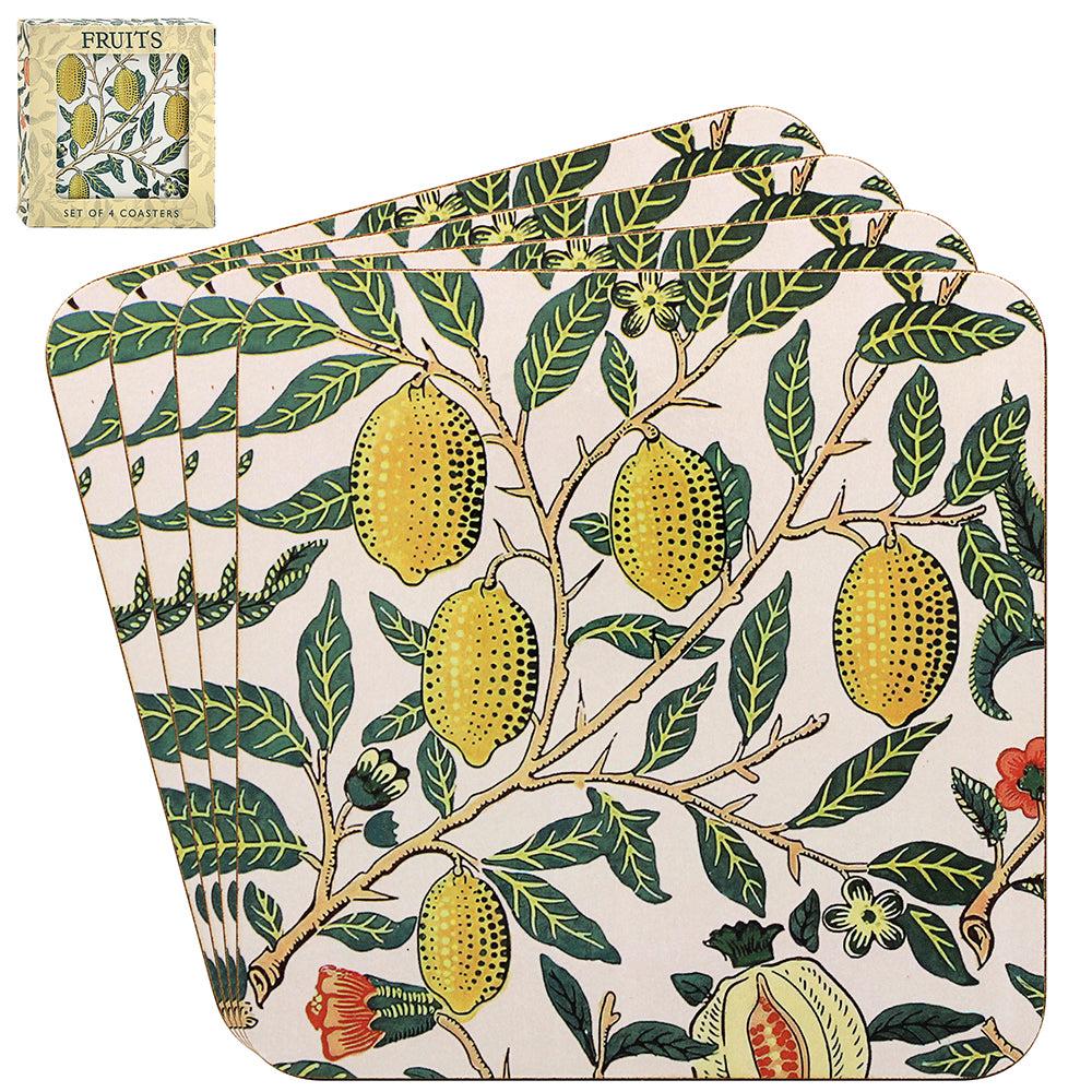 William Morris Fruits Set of 4 Coasters