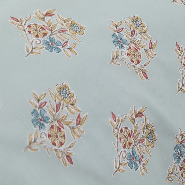Dreams & Drapes Lorena Patchwork Bedspread - Duck Egg - Williamsons Factory Shop