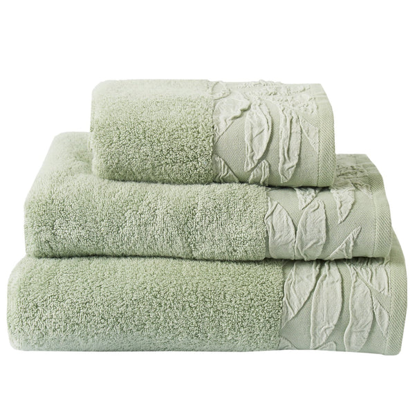 Dreams & Drapes Lacie Towel - Steel/Sage - Williamsons Factory Shop