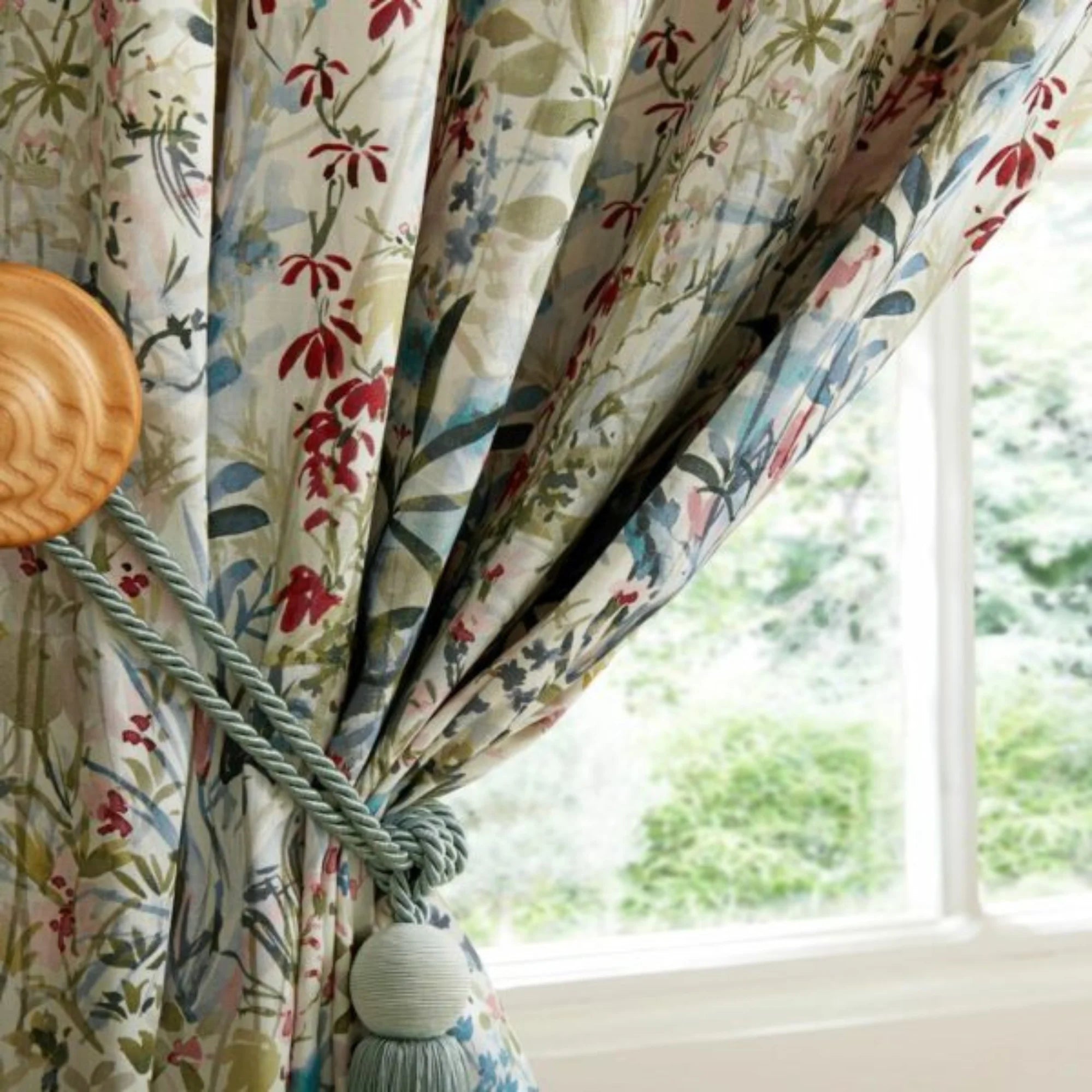 Laura Ashley Pointon Fields Eyelet Curtains - Multi