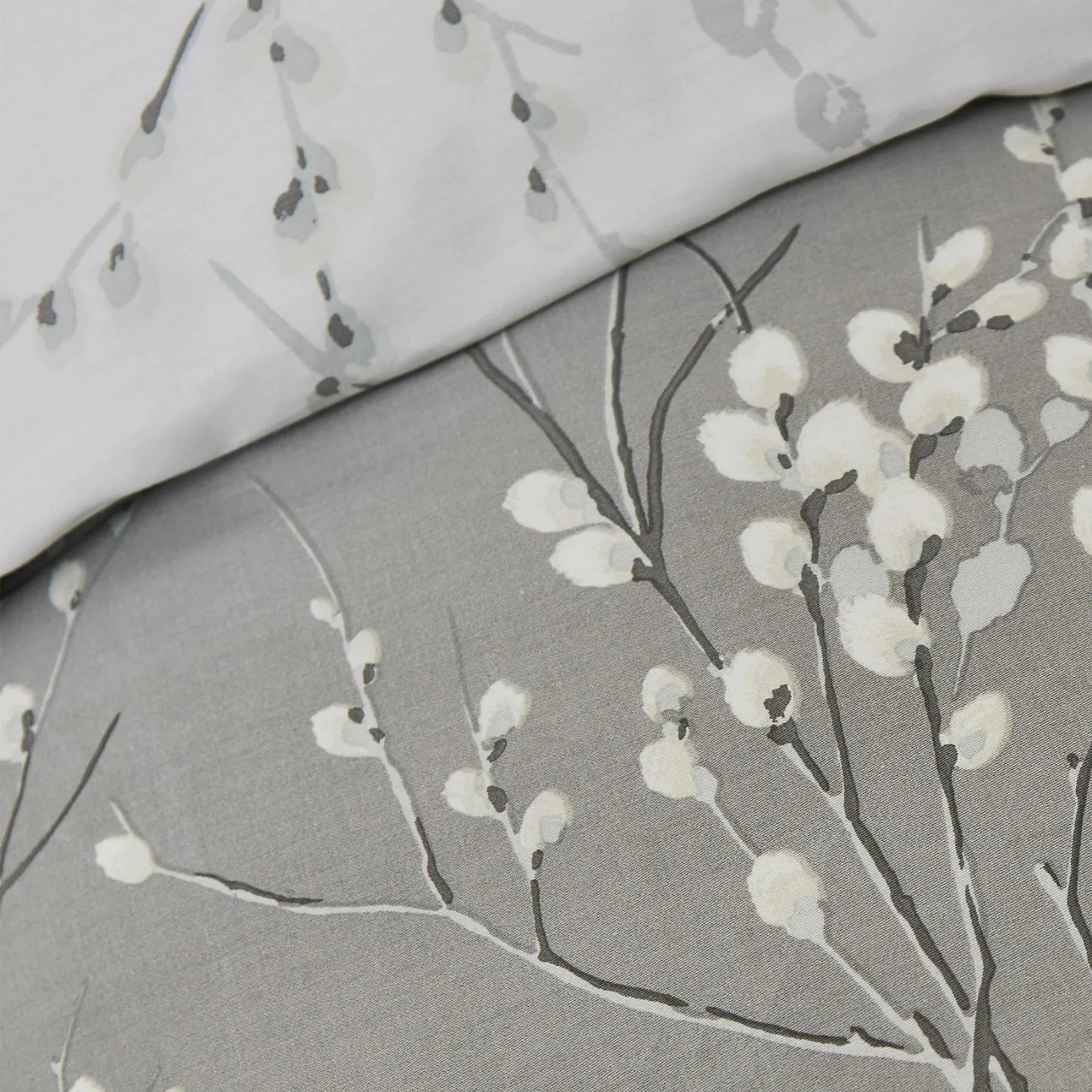 Laura Ashley Pussy Willow Duvet Cover Set - Steel