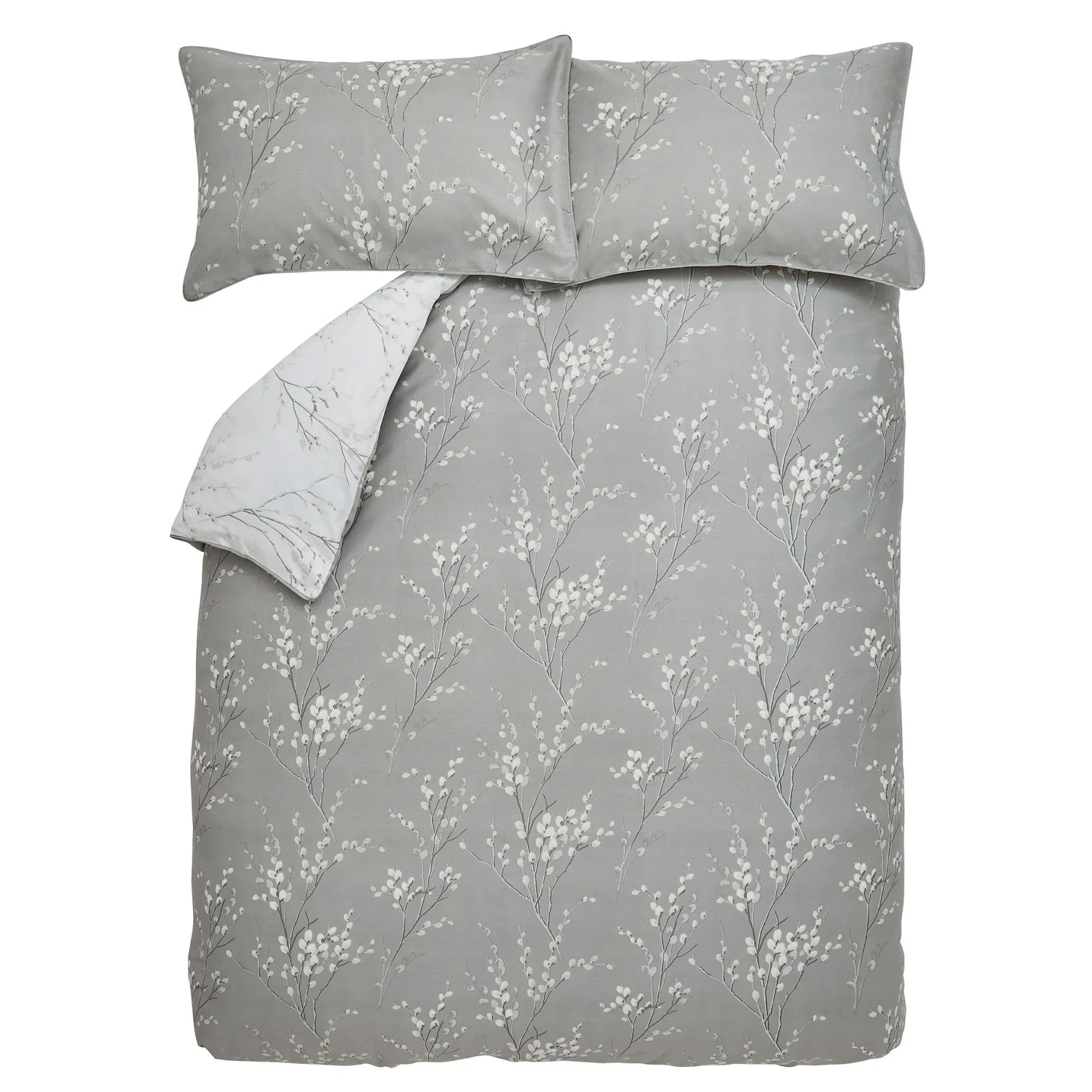 Laura Ashley Pussy Willow Duvet Cover Set - Steel