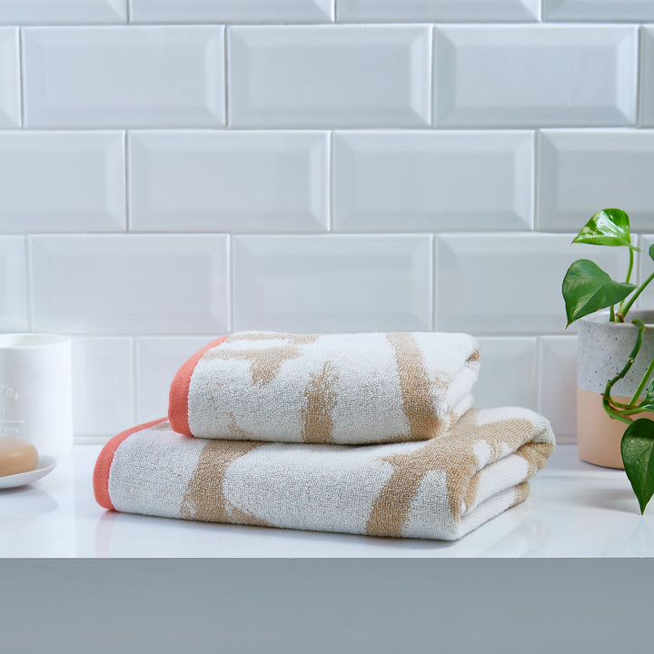 Fusion Leda Hand Towel - 2 Pack - Natural - Williamsons Factory Shop
