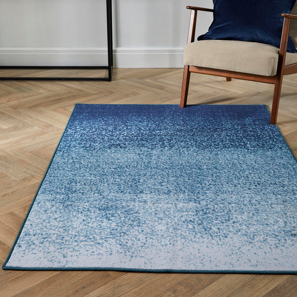 Fusion Lex Washable Rug - Blue - Williamsons Factory Shop