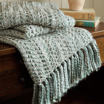 Laura Ashley Liberton Throw - Sage Green
