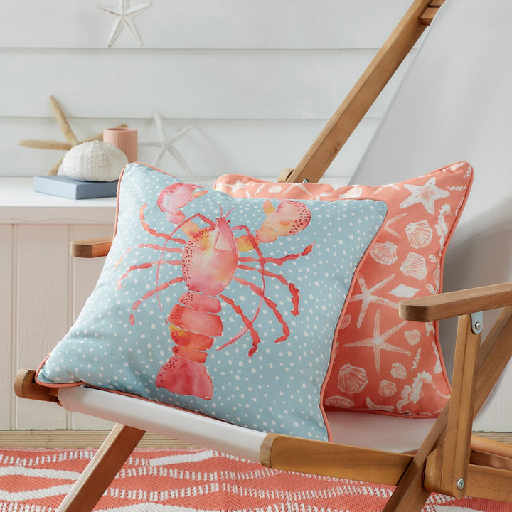 Fusion Lobster Outdoor Cushion - Orange - Williamsons Factory Shop