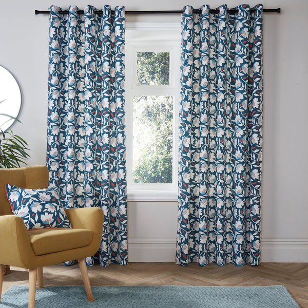 Fusion Luna Eyelet Curtains - Teal - Williamsons Factory Shop
