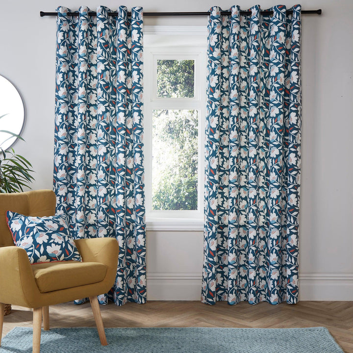 Fusion Luna Eyelet Curtains - Teal - Williamsons Factory Shop