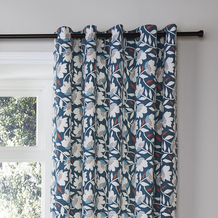 Fusion Luna Eyelet Curtains - Teal - Williamsons Factory Shop