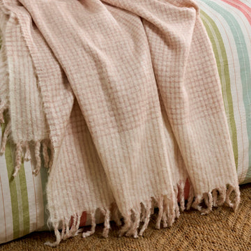 Laura Ashley Lyngate Throw - Plaster Pink