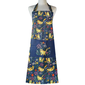 Marmalade Meadow Cotton Apron - Navy
