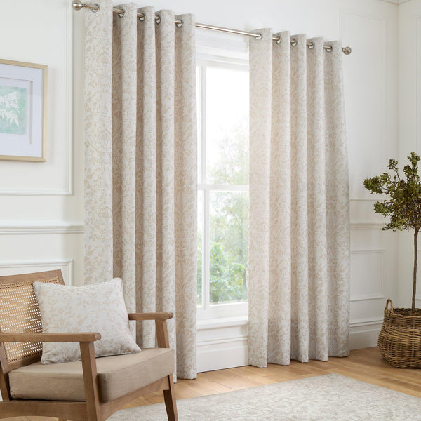 Curtina Marple Eyelet Curtains - Natural - Williamsons Factory Shop
