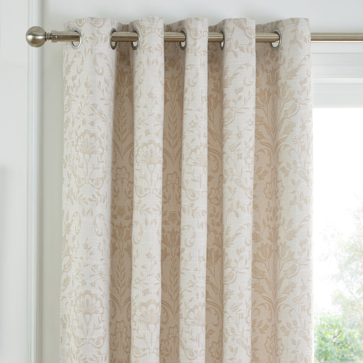Curtina Marple Eyelet Curtains - Natural - Williamsons Factory Shop