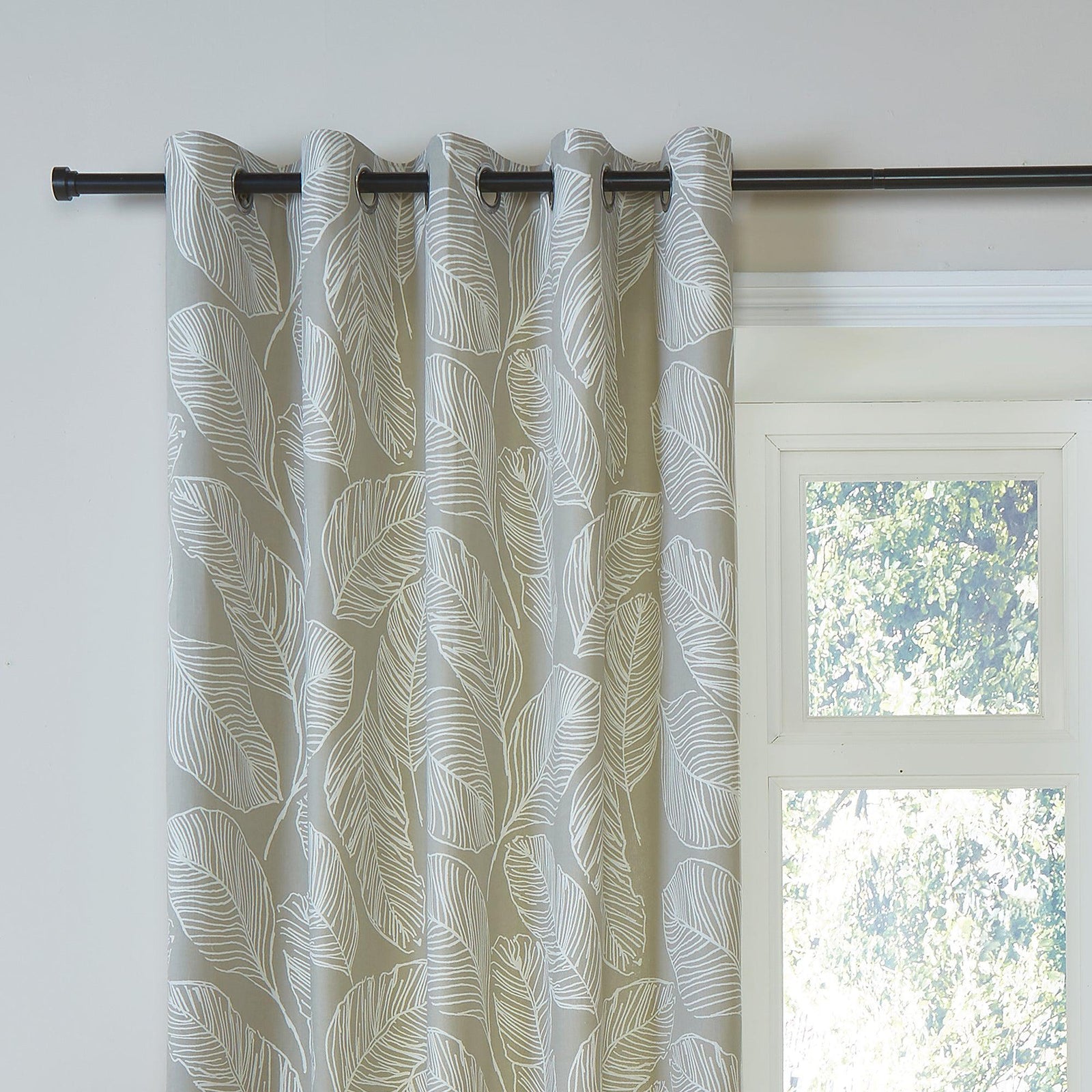 Fusion Matteo Eyelet Curtains - Natural - Williamsons Factory Shop