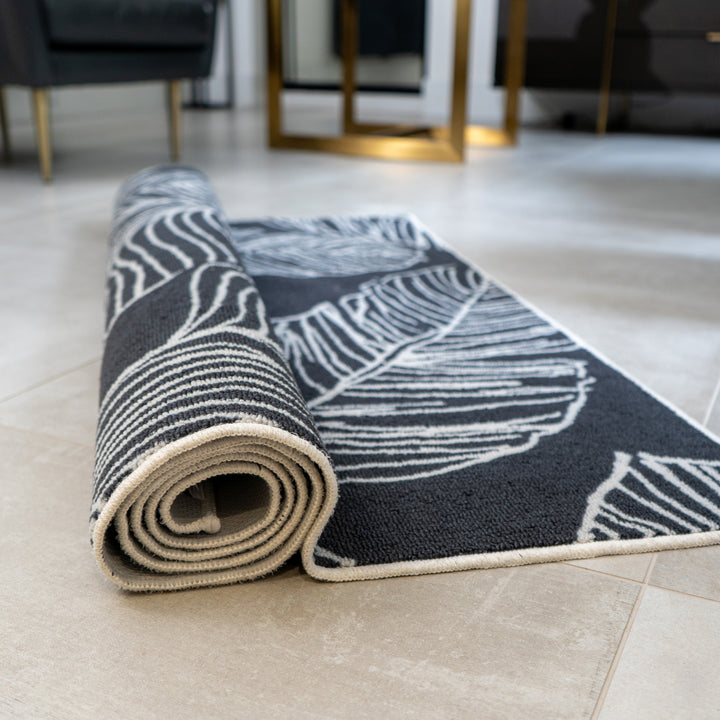 Fusion Matteo Washable Rug - Charcoal - Williamsons Factory Shop