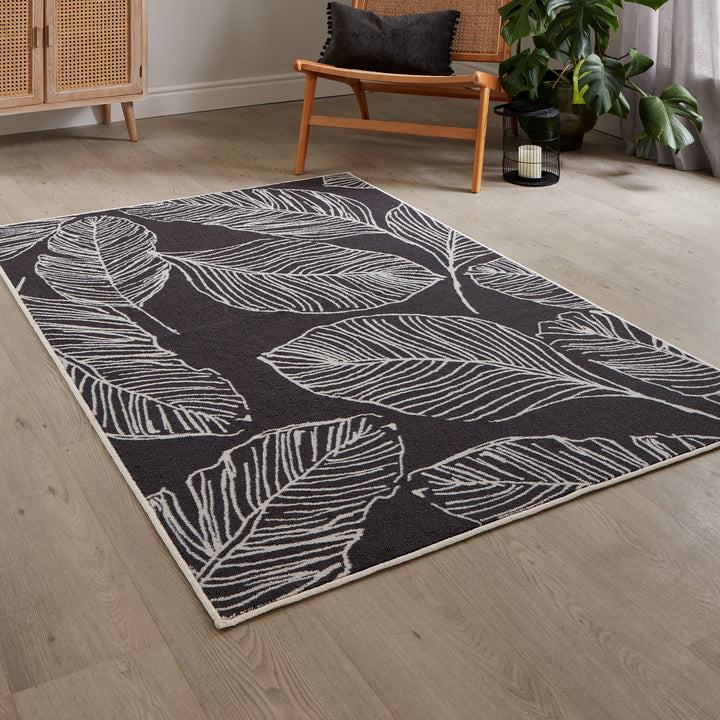 Fusion Matteo Washable Rug - Charcoal - Williamsons Factory Shop