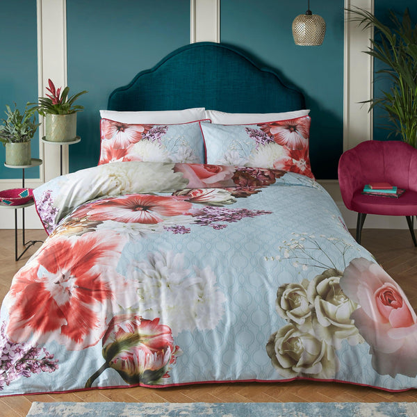 Laurence Llewelyn-Bowen Mayfair Lady Duvet Cover Set - Blue - Williamsons Factory Shop