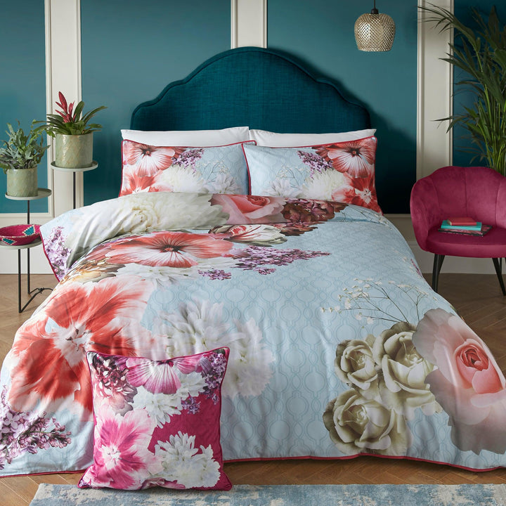 Laurence Llewelyn-Bowen Mayfair Lady Duvet Cover Set - Blue - Williamsons Factory Shop