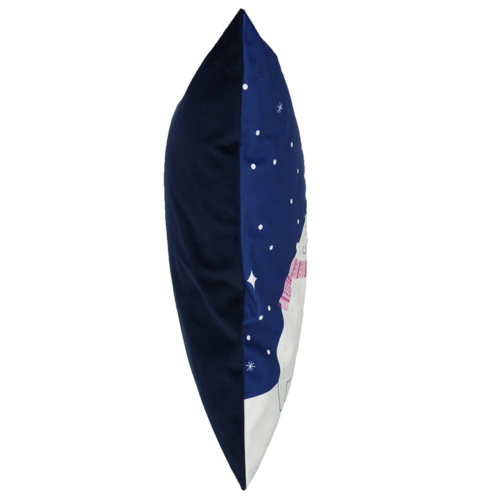 Merry Christmas Filled Cushion - Navy - Williamsons Factory Shop