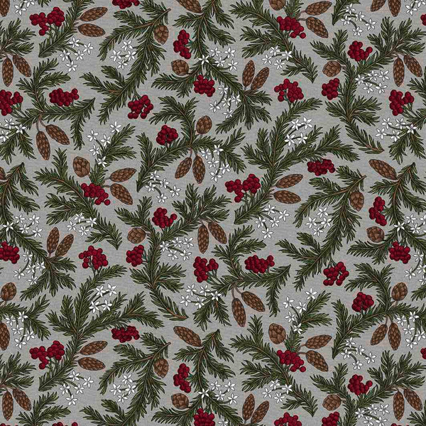 Pine Cones Vinyl Oil Cloth - Williamsons Factory Shop