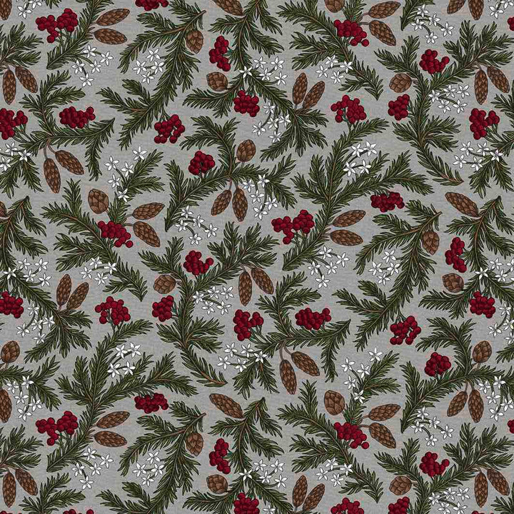 Pine Cones Vinyl Oil Cloth - Williamsons Factory Shop
