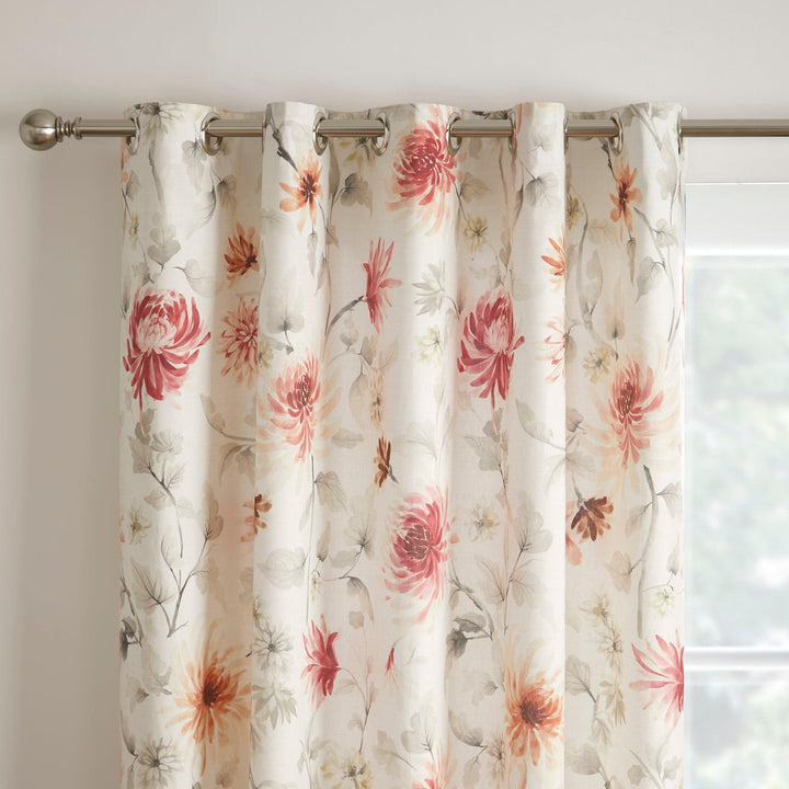 Dreams & Drapes Nadia Eyelet Curtains - Red - Williamsons Factory Shop