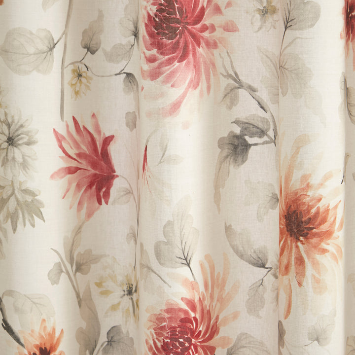 Dreams & Drapes Nadia Eyelet Curtains - Red - Williamsons Factory Shop
