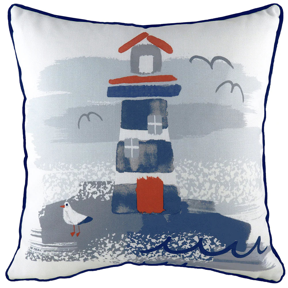 Nautical Lighthouse Cushion Cover - Multi