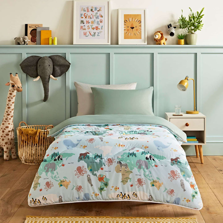 Night Lark Kids® Coverless Duvet Set - Animal Atlas - Williamsons Factory Shop