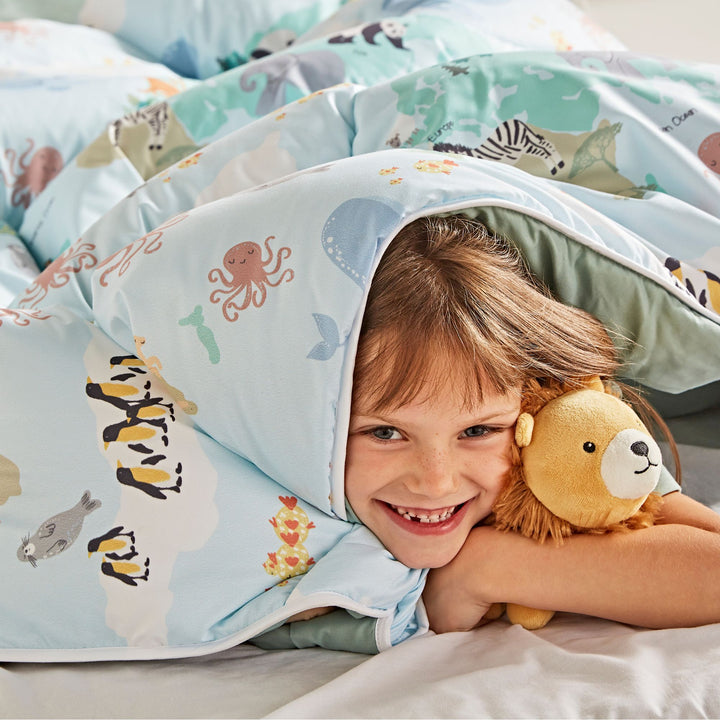 Night Lark Kids® Coverless Duvet Set - Animal Atlas - Williamsons Factory Shop