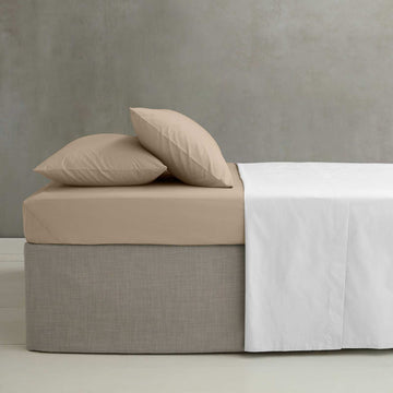 Easy Iron Percale Extra Deep Fitted (35cm) - Natural
