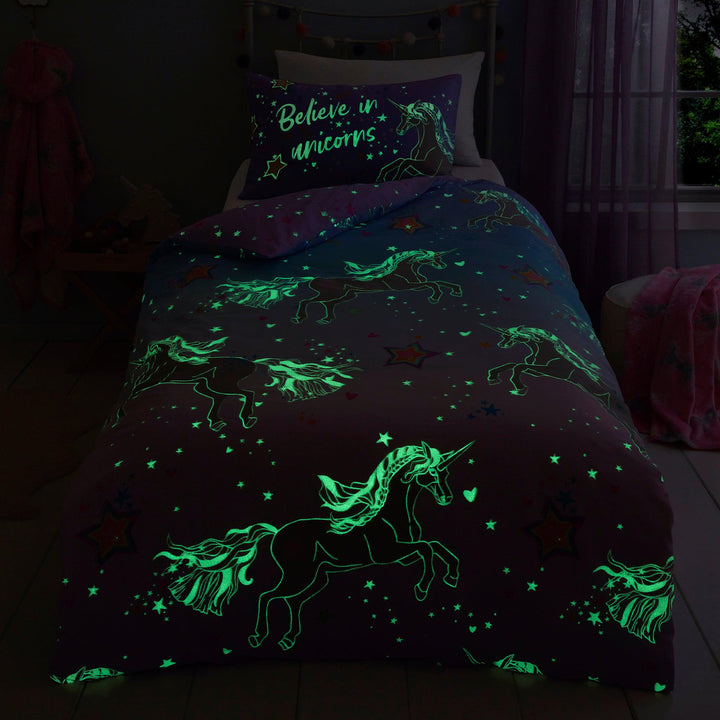 Bedlam Ombre Unicorn Duvet Cover Set - Lilac - Williamsons Factory Shop