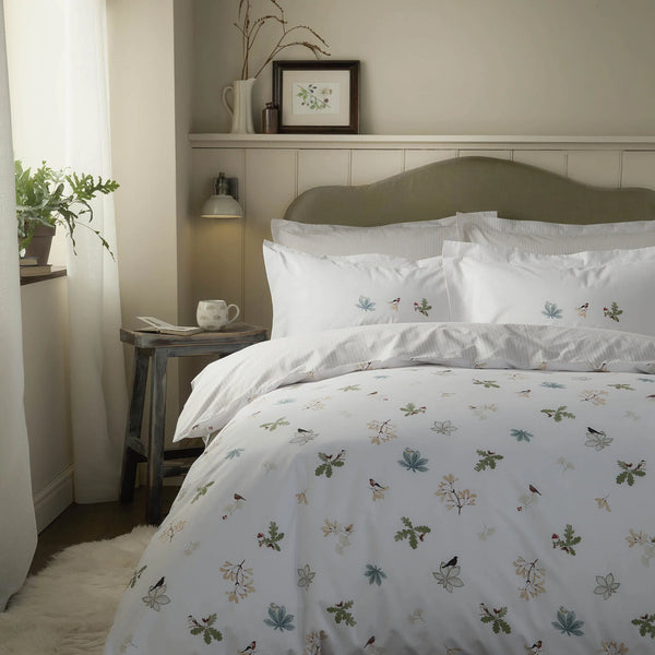 Sophie Allport Orchard Birds Duvet Cover Set - White