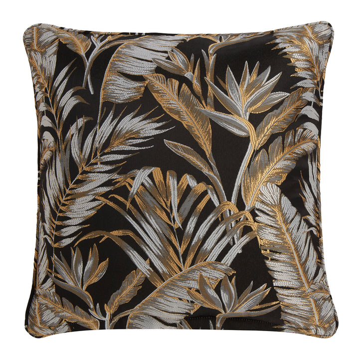 Laurence Llewelyn-Bowen Paradise Palm Cushion - Black - Williamsons Factory Shop