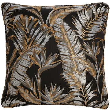 Laurence Llewelyn-Bowen Paradise Palm Cushion - Black