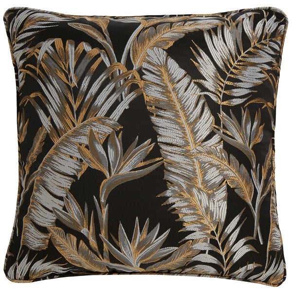 Laurence Llewelyn-Bowen Paradise Palm Cushion - Black - Williamsons Factory Shop