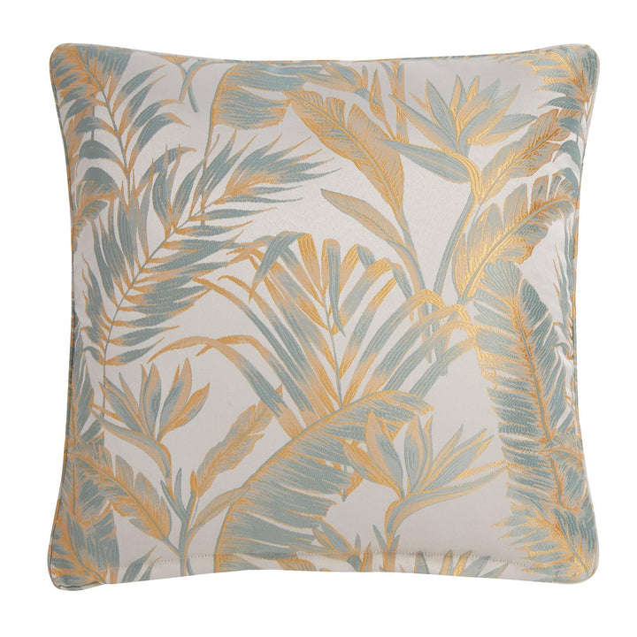 Laurence Llewelyn-Bowen Paradise Palm Cushion - Duck Egg - Williamsons Factory Shop