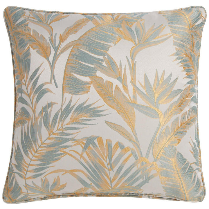 Laurence Llewelyn-Bowen Paradise Palm Cushion - Duck Egg - Williamsons Factory Shop