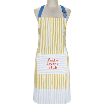 Pasta Lovers Club Cotton Apron - Yellow