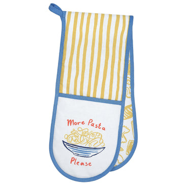 Pasta Lovers Club Double Oven Glove - Yellow
