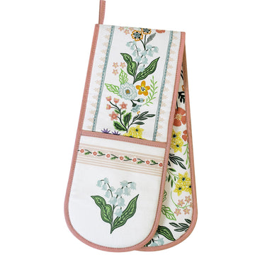 Petals & Prose Double Oven Glove - Pink