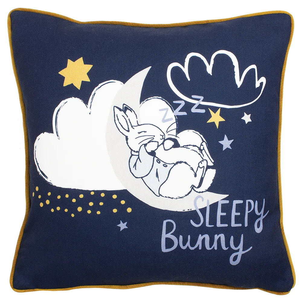 Peter Rabbit Sleepy Head Cushion Cover - Blue