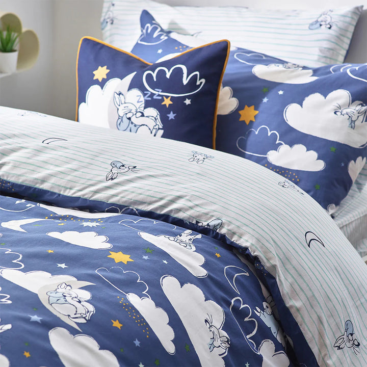 Peter Rabbit Sleepy Head Duvet Cover Set - Blue - Williamsons Factory Shop