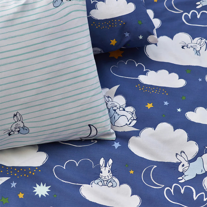 Peter Rabbit Sleepy Head Duvet Cover Set - Blue - Williamsons Factory Shop